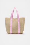 Logo Woven Basket Bag  Fairy Floss  hi-res