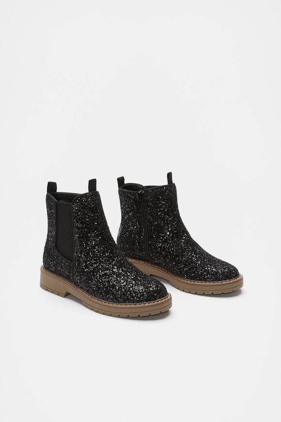 Glitter Chelsea Boot  Black  hi-res