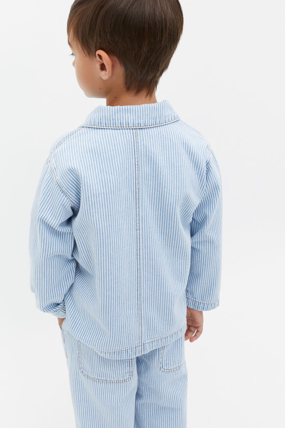 Stripe Shacket  Denim Stripe  hi-res