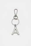 Silver Initials Keyring  A  hi-res