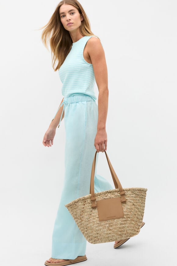 Stripe Textured Shell Top  Skyway Stripe  hi-res