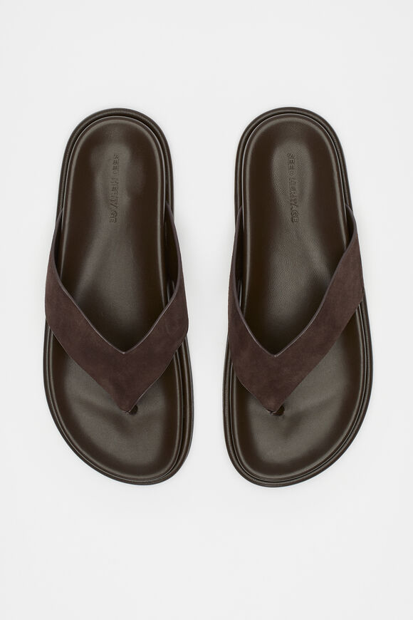 Piper Thong Sandal  Chocolate Suede  hi-res