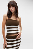 Boucle Stripe Knit Bustier  Dark Praline Stripe  hi-res