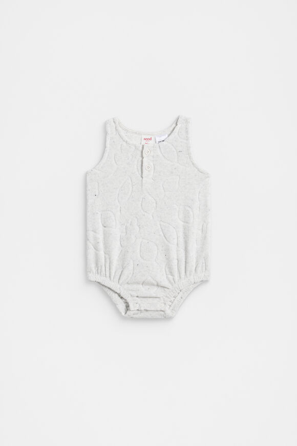 Terry Leaf Romper  Icy Marle  hi-res