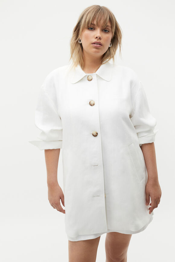 Linen Shacket  Whisper White  hi-res
