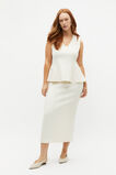 Wool Crepe Pencil Skirt  Cloud Cream  hi-res