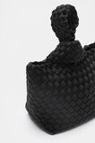 Woven Textured Mini Tote  Black  hi-res