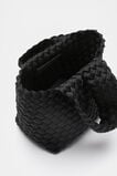 Woven Textured Mini Tote  Black  hi-res