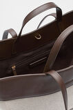 Textured Curved Tote  Dark Espresso  hi-res