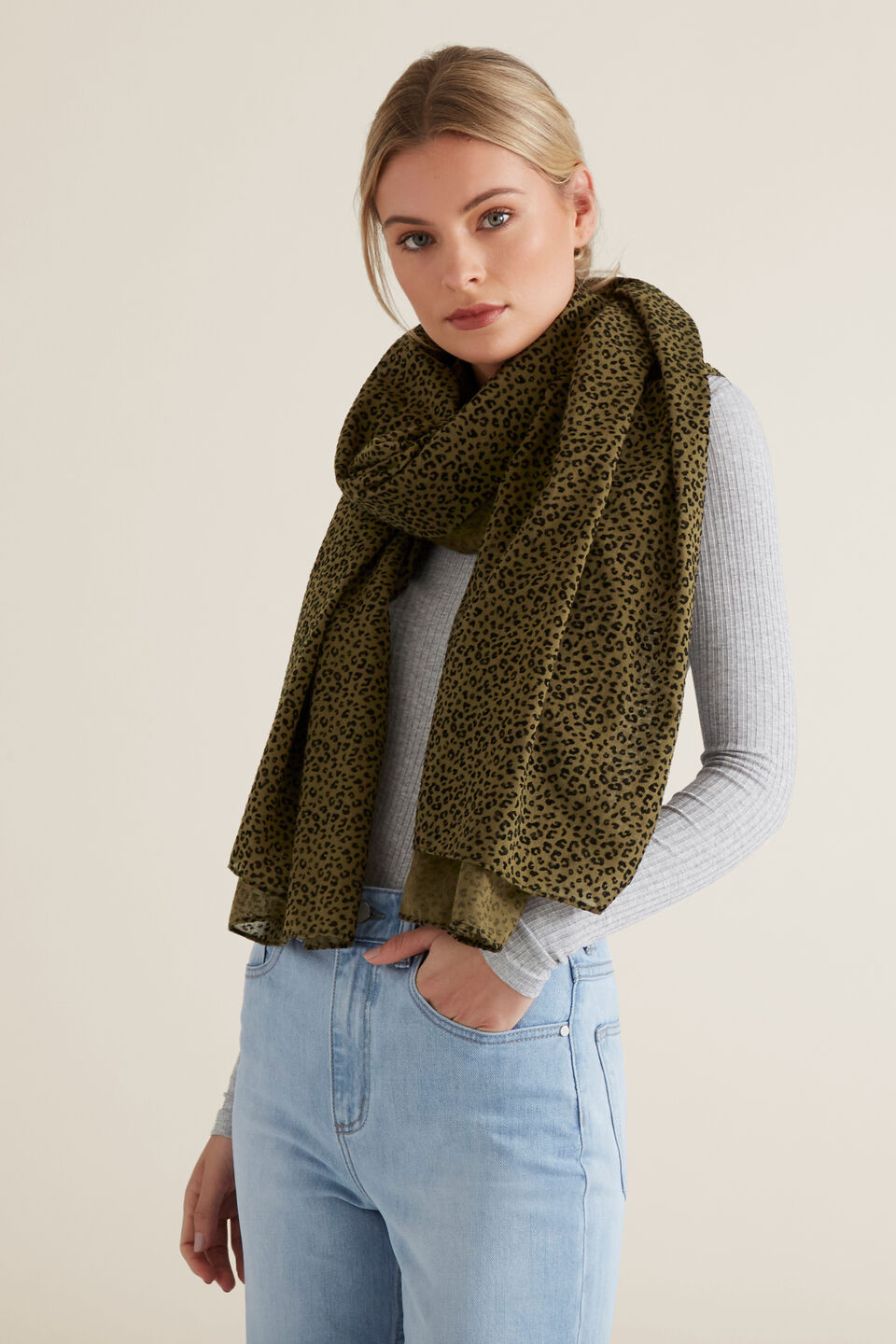 Flocked Ocelot Scarf  