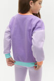 Colourblock Logo Sweat  Dark Lavender  hi-res