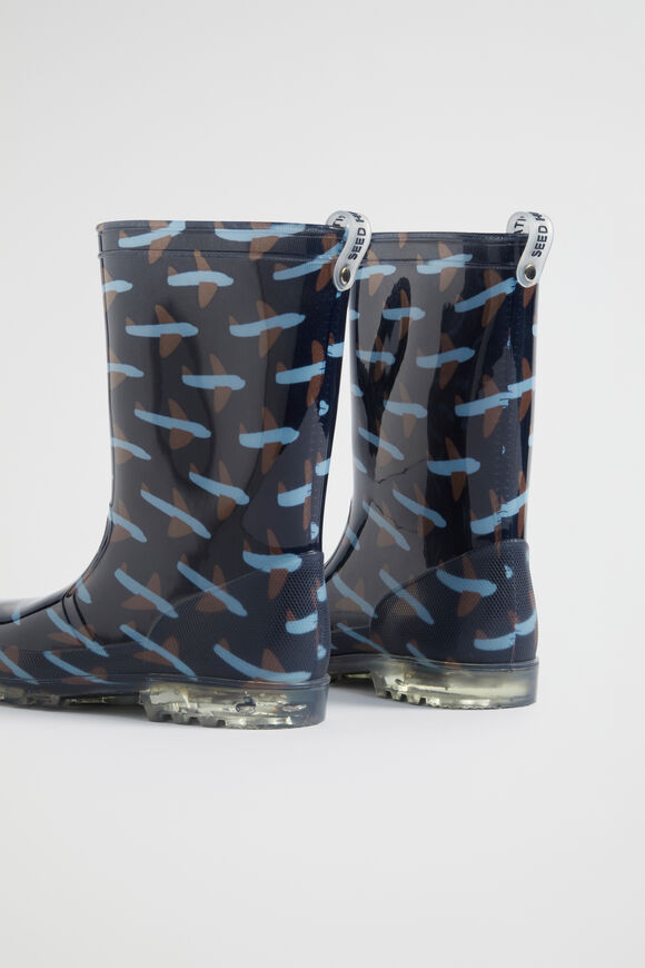 Aeroplane Light up Gumboot  Navy  hi-res