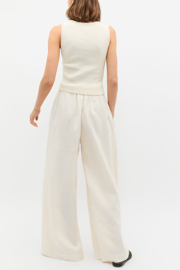 Textured Cotton Knit Top  Buttercream  hi-res