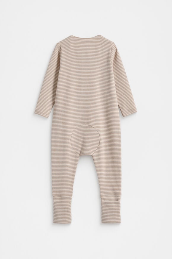 Core Logo Zipsuit  Sand Stripe  hi-res