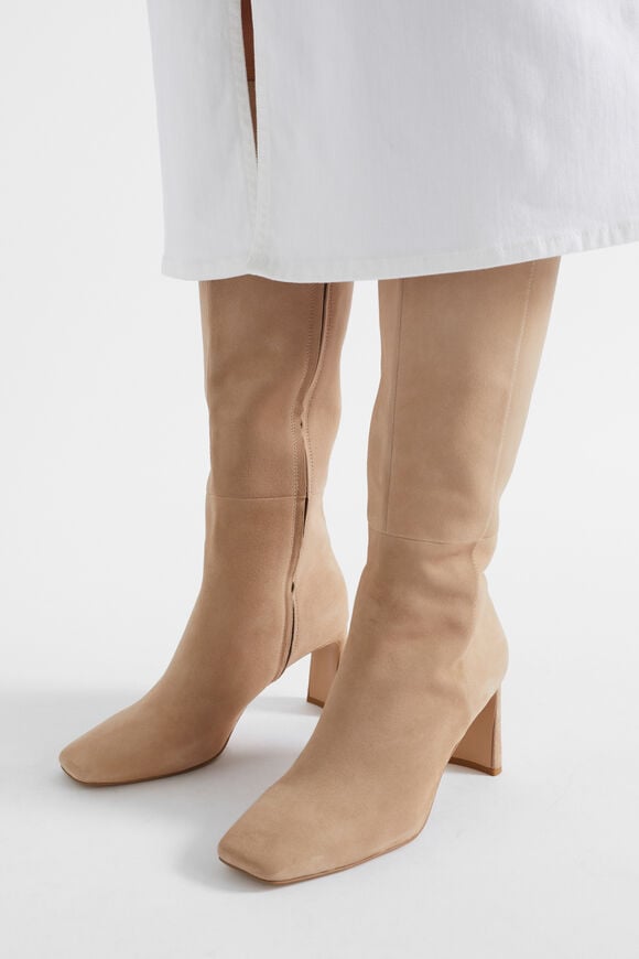 Eliza High Leg Boot  Champagne Beige Suede  hi-res