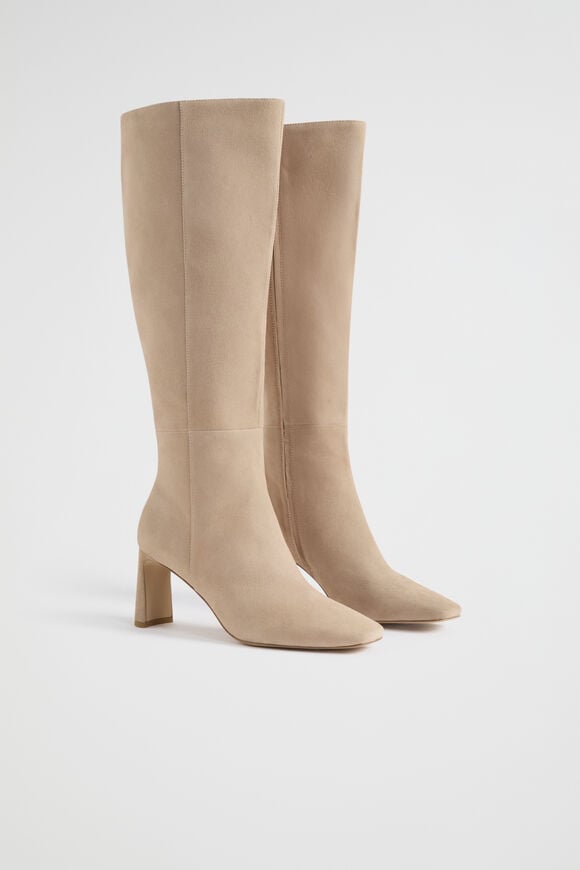 Eliza High Leg Boot  Champagne Beige Suede  hi-res