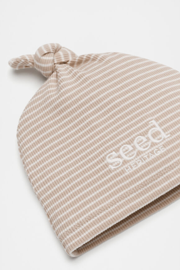 Core Logo Knot Hat  Sand Stripe  hi-res
