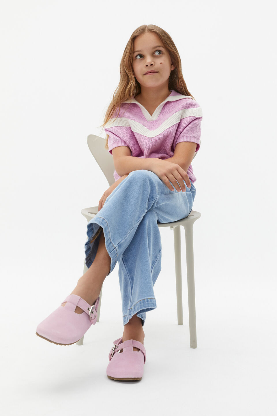 Sporty Knit Tee  Fairy Floss