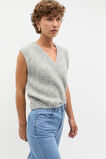 Lofty V Neck Vest  Silver Marle  hi-res