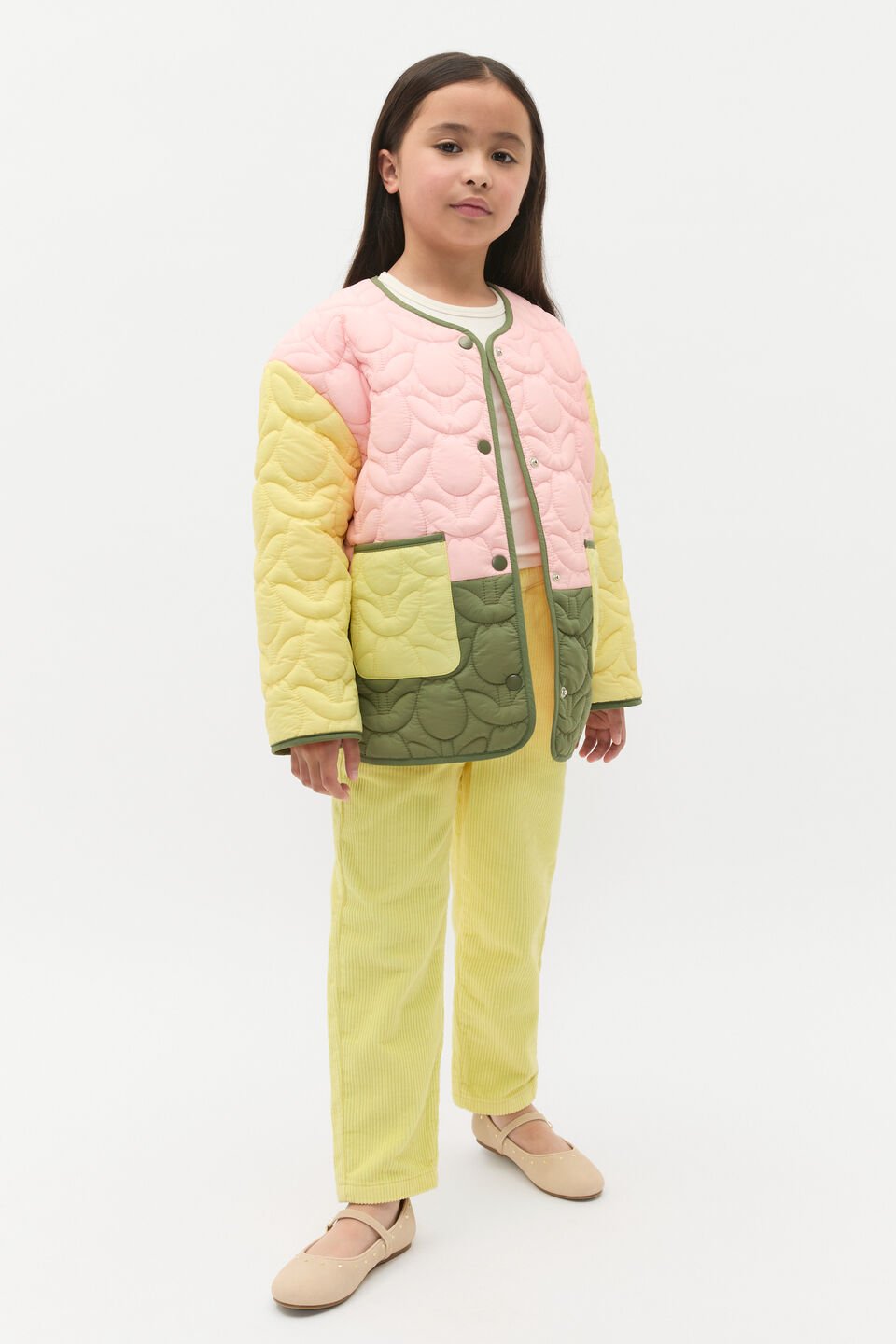 Elasticated Cord Pant  Lemon Drop