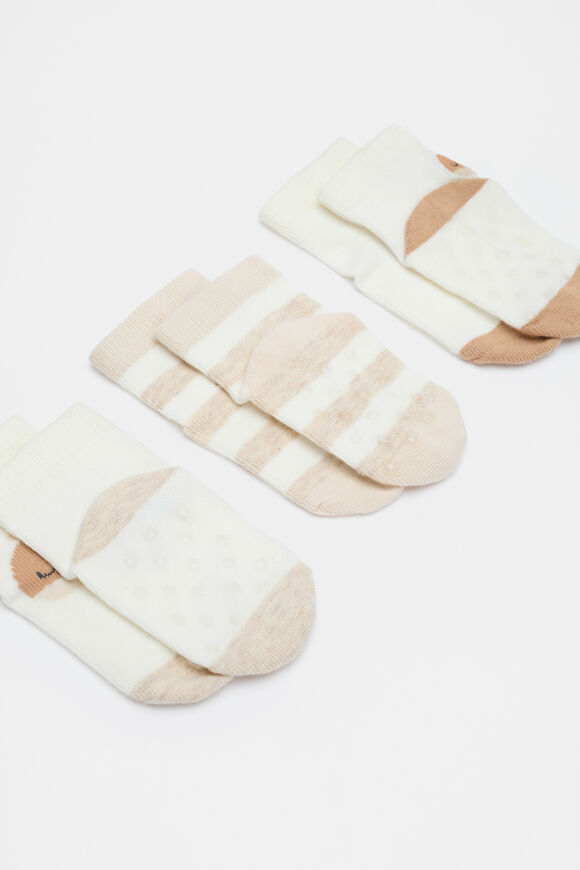 Whale Sock 3 Pack  Oat  hi-res