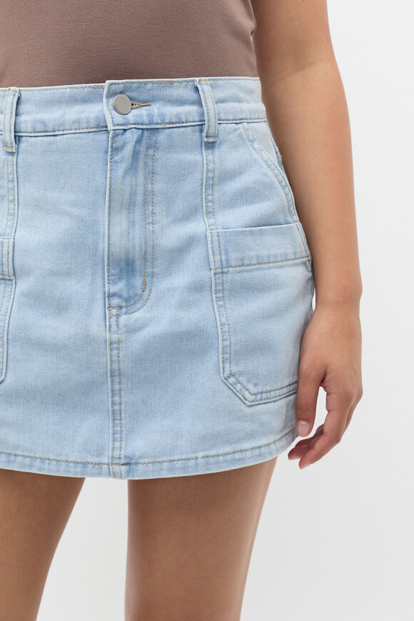Pocket Denim Skort  Light Wash  hi-res