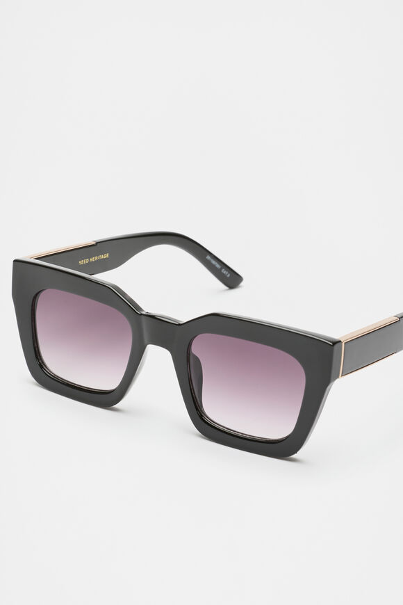 Kaitlyn Rectangle Sunglasses  Black  hi-res