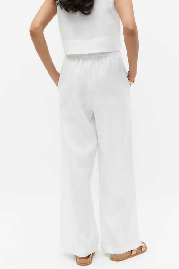 Core Linen Wide Leg Tie Pant  Whisper White  hi-res