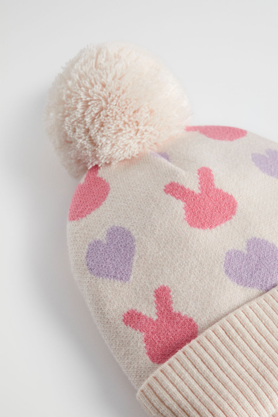 Bunny Heart Beanie  Multi