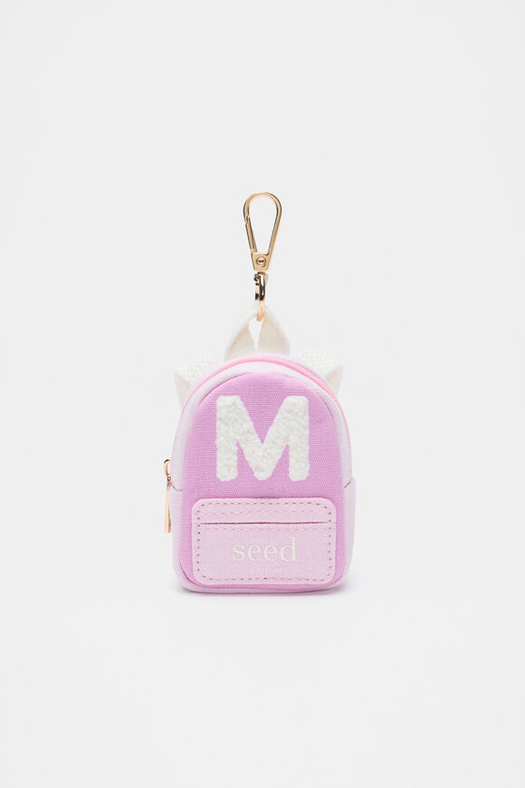 Mini Backpack Initial Keyring  M  hi-res