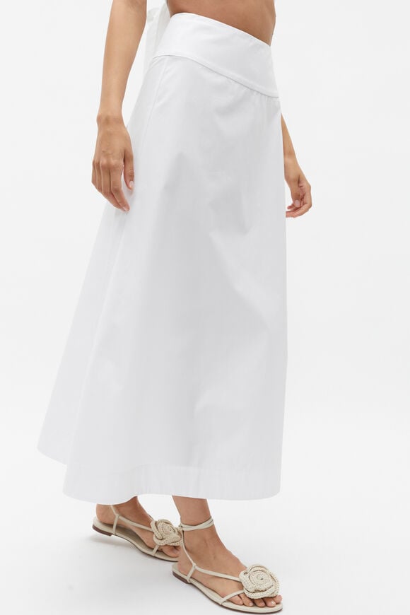 Basque Waist Circle Skirt  Whisper White  hi-res