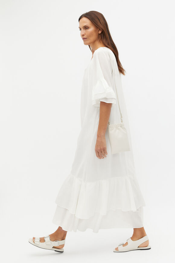 Voile Ruffle Midi Dress  Cloud Cream  hi-res