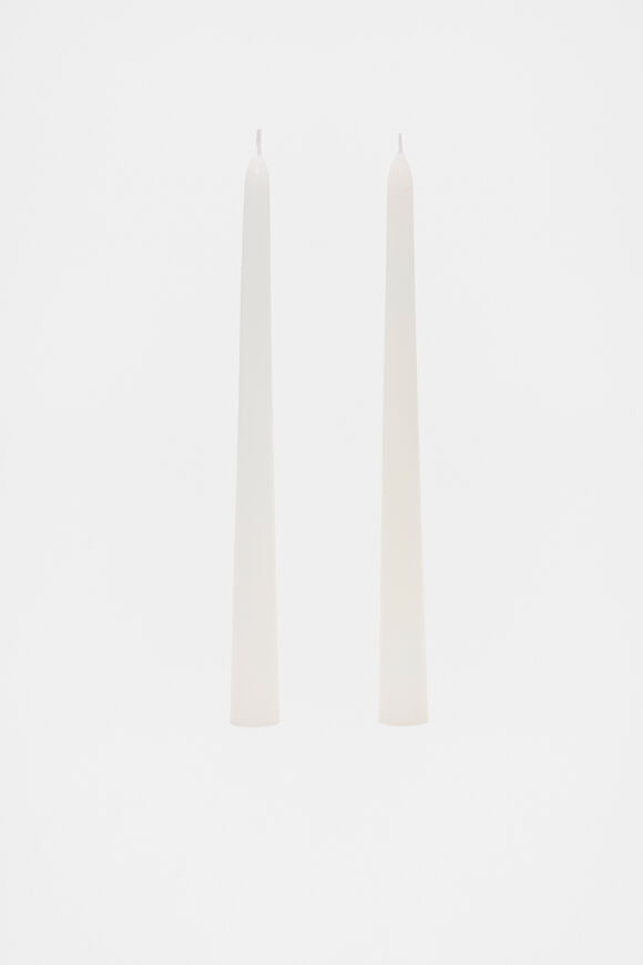 Taper Candle Set of 2  Alabaster  hi-res