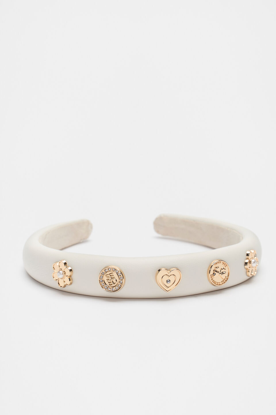 Coin Charm Headband  Classic Cream