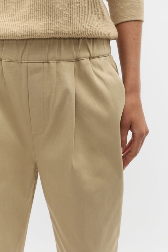 Tapered Leg Pleat Front Pant  Cashew  hi-res