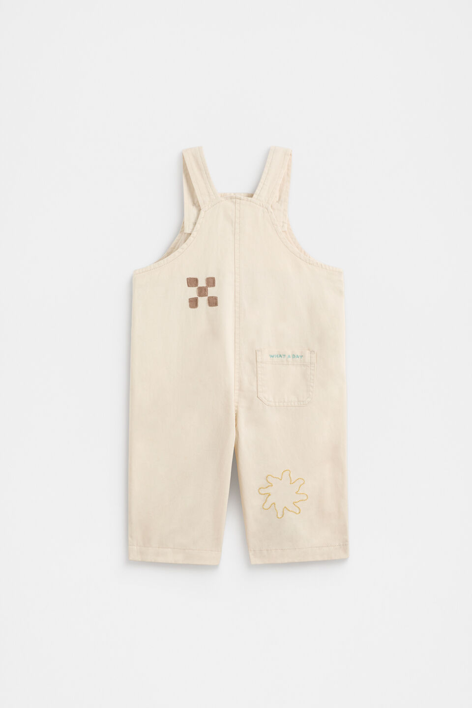 Embroidered Overall  Vintage Cream