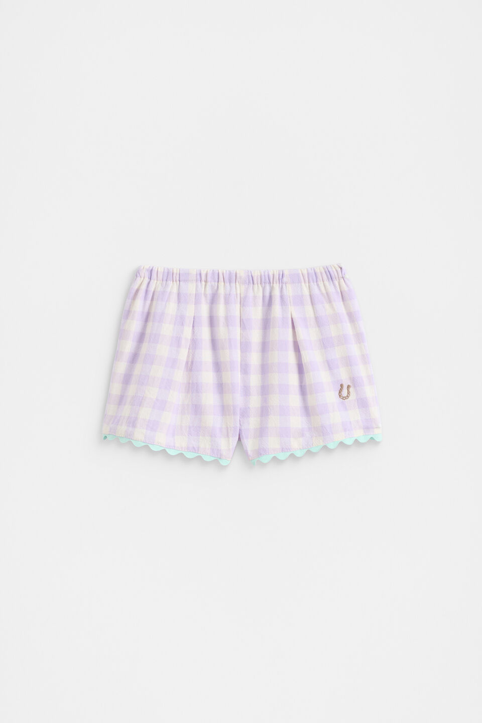 Spliced Gingham Short  Multi