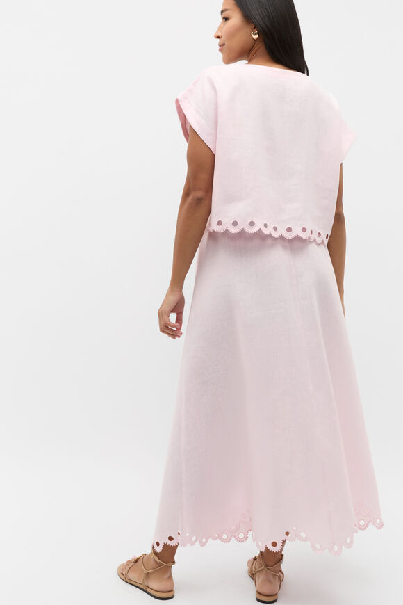 Linen Embroidered Tee  Primrose  hi-res