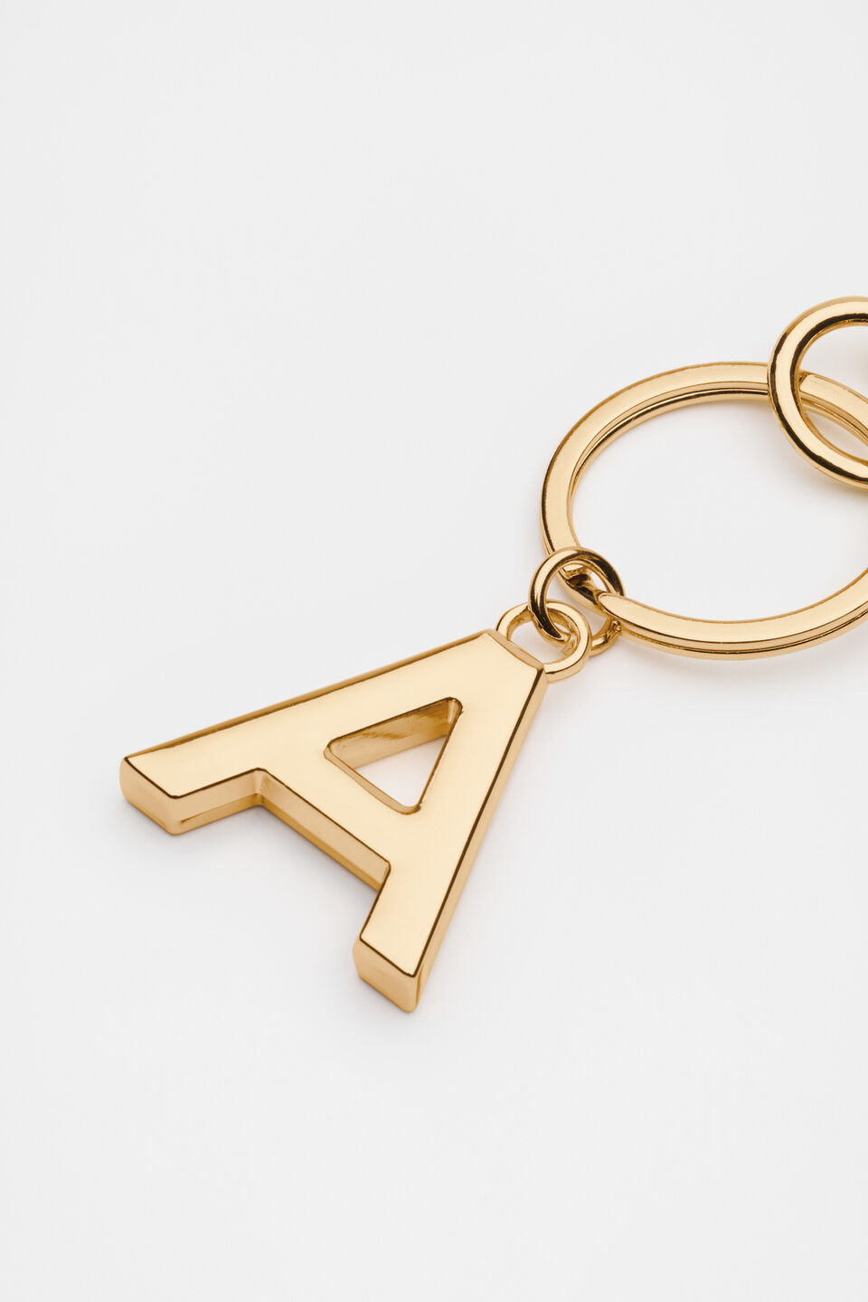 Gold Initials Keyring  A
