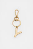 Gold Initials Keyring  Y  hi-res