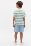 Colourblock Stripe Logo Tee  Mint Stripe  hi-res