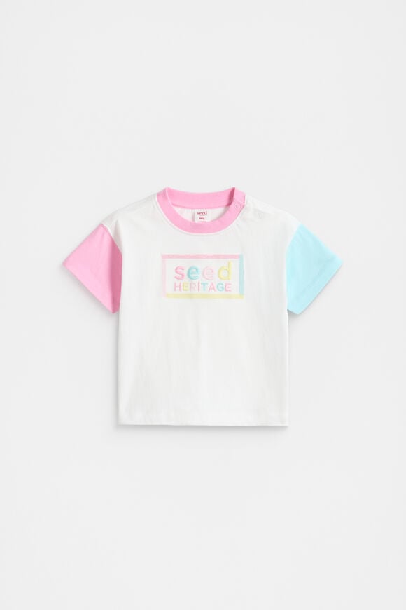 Colourblock Logo Tee  Canvas  hi-res