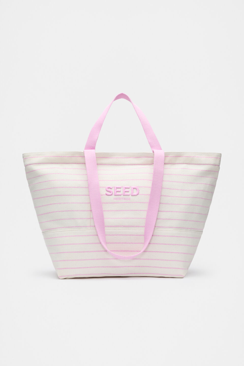 Seed Overnight Tote  Fairy Floss Stripe