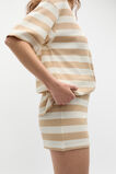 Stripe T-shirt and Short PJ Set  Ecru  hi-res