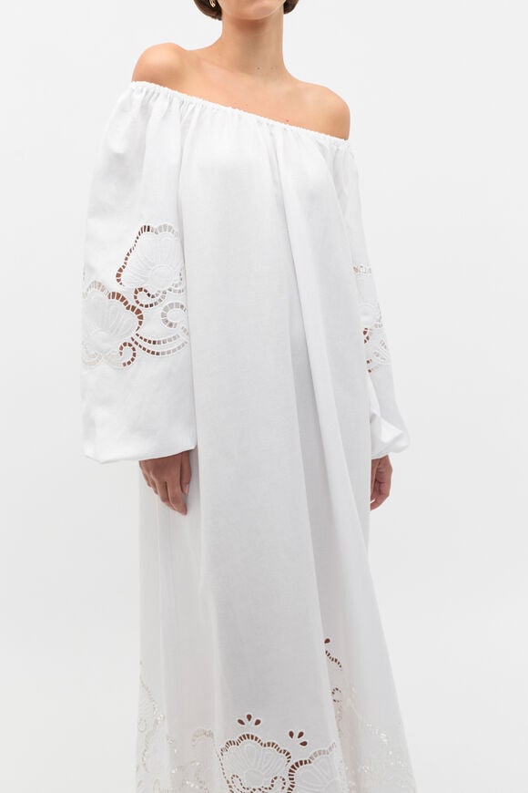 Cutwork Woven Maxi Dress  Whisper White  hi-res