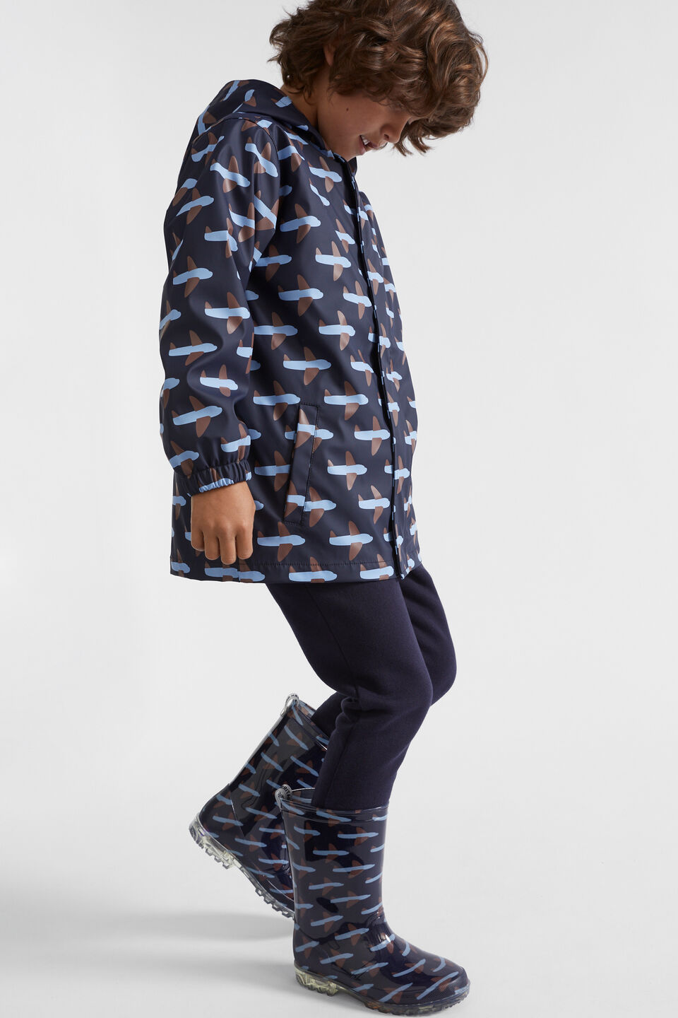 Aeroplane Light up Gumboot  Navy