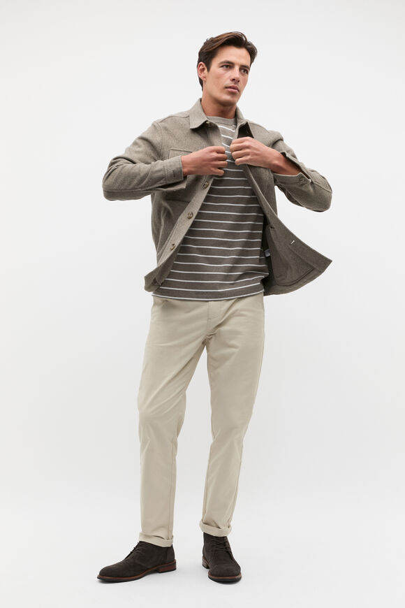 Crew Stripe Tee  Ash Marle  hi-res