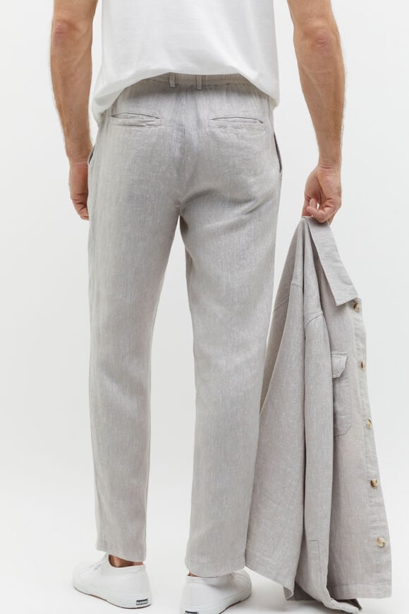 Pleat Front Linen Pant  Chalk Crossdye  hi-res