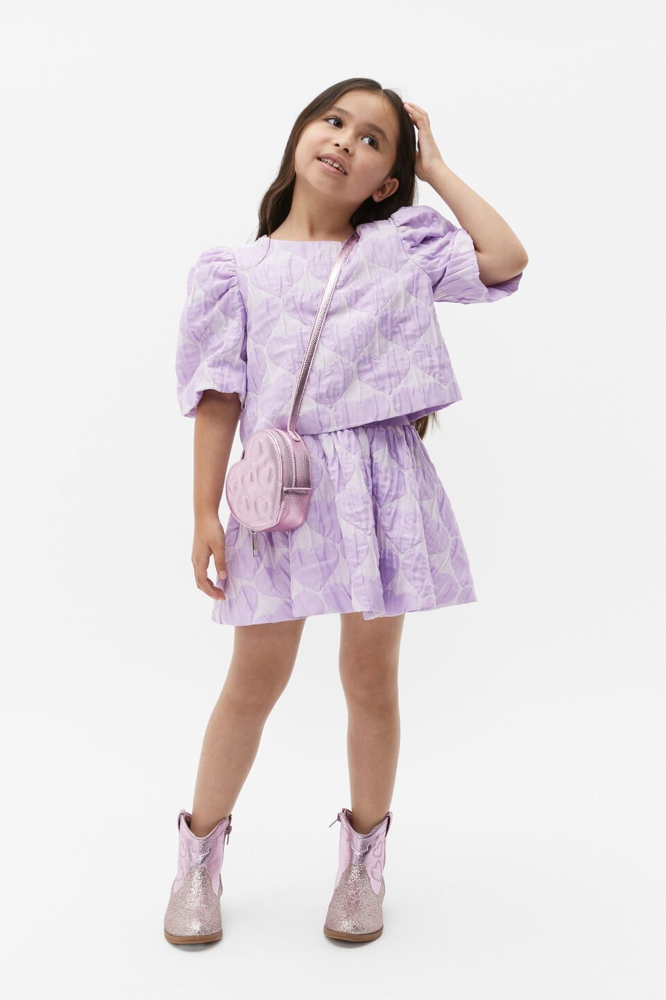 Heart Skirt  Bright Orchid