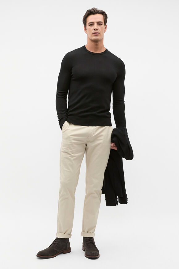 Merino Wool Crewneck  True Black  hi-res